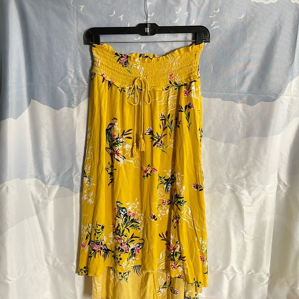 ⭐️Yellow high low skirt
